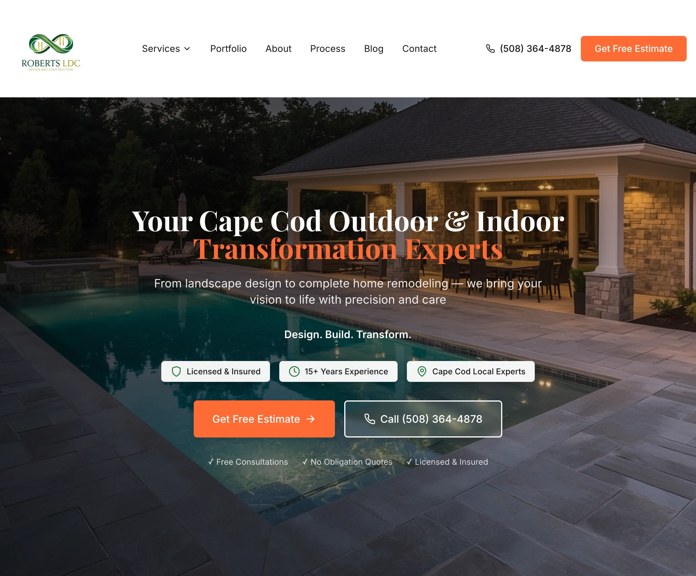 Roberts Main Landing Page